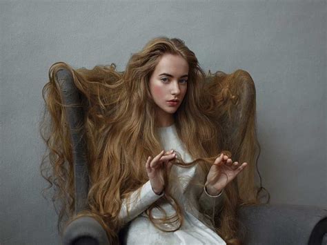 Gorgeous Female Portraits By Alexey Kazantsev Very Long Hair Long Hair Girl Photoshop For
