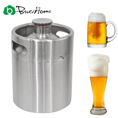 Butihome Beer Barrel Growler Mini Beer Keg Stainless Steel