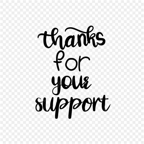 Simple Handwriting Thank You For Your Support Svg Phrase Svg Black