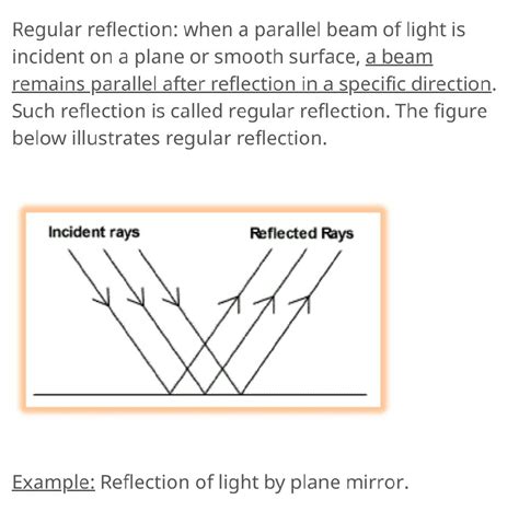 What is regular reflection if light - Physics - Light Energy - 14031079 ...
