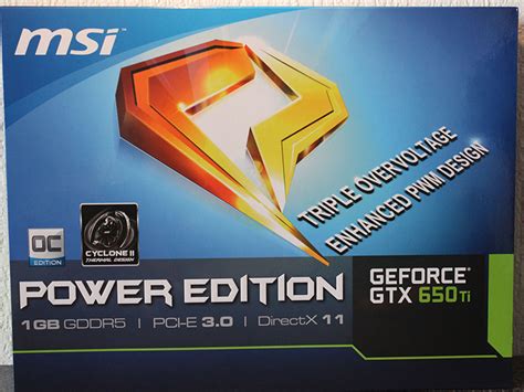 A reference clocked gtx 650 comes with a 1058mhz core while the 1gb of gddr5 comes in at 5000mhz qdr. MSI GeForce GTX 650 Ti Power Edition 1 GB Review | TechPowerUp