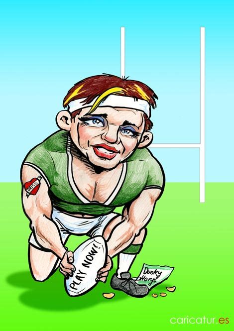 Rugby Player Cartoon Caricatures Ireland By Allan Cavanagh