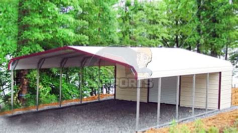 24x30 Regular Roof Metal Carport Mr Carports