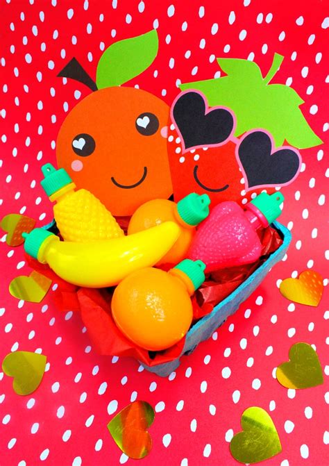 Diy Adorable Fruity Valentines For Valentines Day With Free Printable