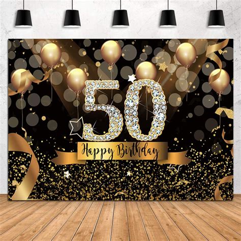 Sensfun 7x5ft Happy 50th Birthday Party Photography