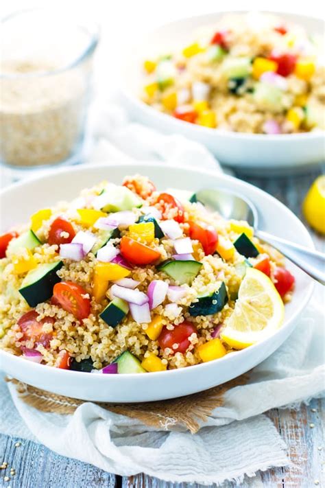 Summer Vegetable Quinoa Salad With Lemon Vinaigrette