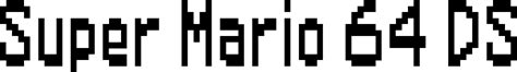 Super Mario 64 Ds Regular Font