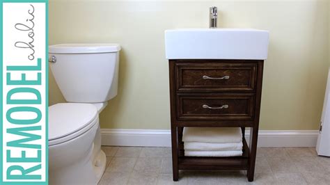 Learn how to build a diy bathroom vanity with free plans by shanty2chic. IKEA Hack: Small Bathroom Vanity Building Tutorial ...