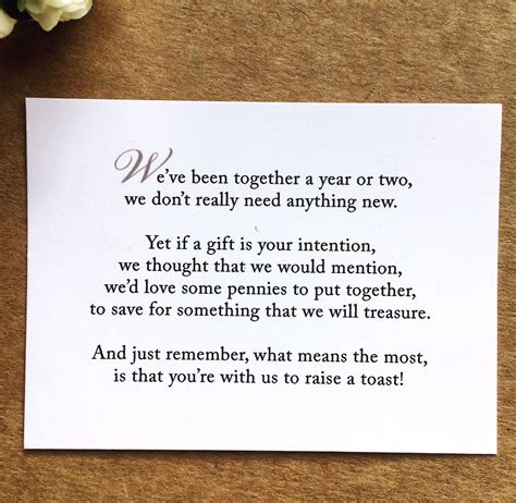Wedding Invitation Poem For Money Honeymoon Poem Card T Information
