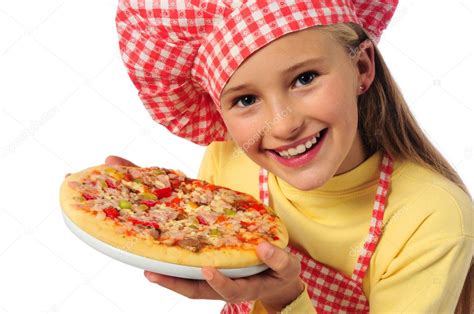 Little Girl With Pizza — Stock Photo © Katkov 7976706