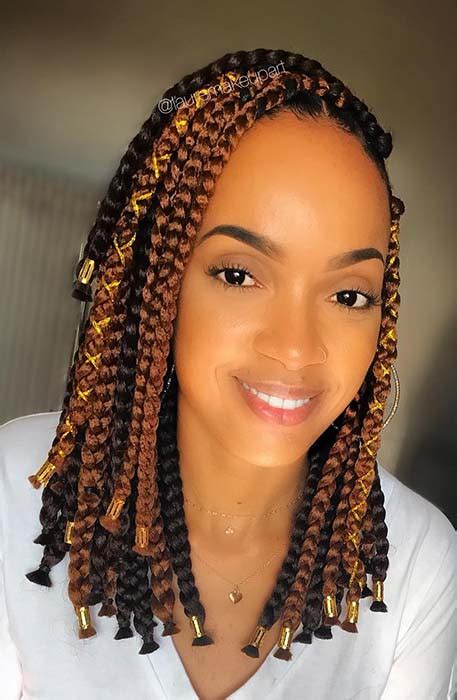 23 Short Box Braid Hairstyles Perfect For Warm Weather Page 2 Of 2