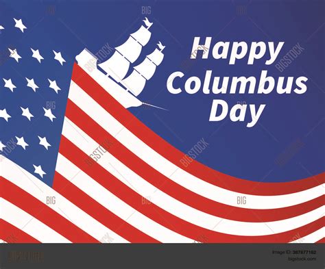 Happy Columbus Day Vector And Photo Free Trial Bigstock