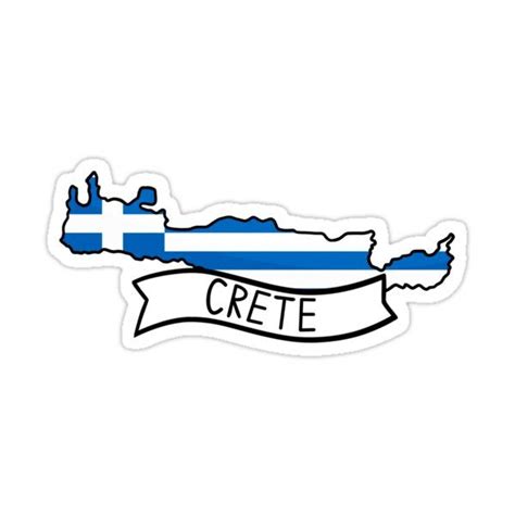 Greece Crete Flag Map Sticker Sticker By Drawingvild In 2022 Vinyl Decal Stickers Stickers