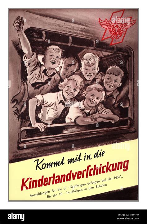 German Children Kinder Transport Vintage Ww2 Nazi Germany