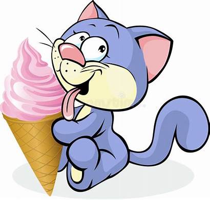 Cat Cream Ice Licking