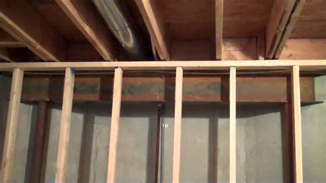 Again, proper measuring, layout, and placement of these framing members is critical. Gap between basement wall and ceiling joist.mp4 - YouTube