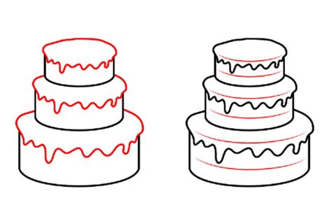 Learn how to draw a cute and super easy happy birthday cake step by step with heart balloons, candles. How To Draw Cake: Cute, Cartoon Birthday and piece of cake