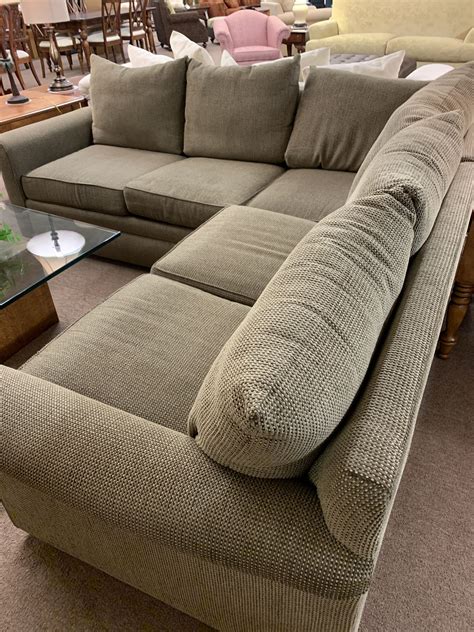 Olive Green Broyhill Sectional Delmarva Furniture Consignment