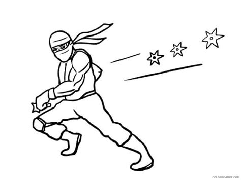 Ninja Warrior Coloring Page Printable Coloring Pages For Kids Step By