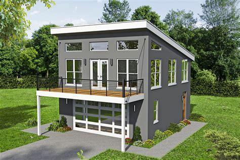 Modern Carriage House Plan With Sun Deck 68605vr Architectural