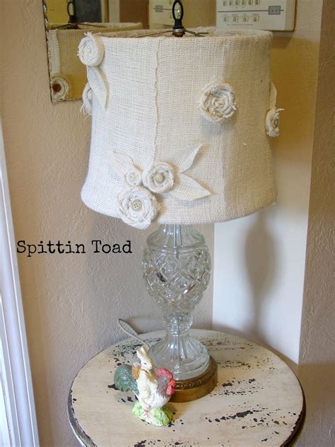 All of these photos are from my book, instant decorating so they might look a bit dated, but i wanted to show you how easy it is to quickly change a lamp with items you may already have laying around your house. Spittin Toad: Burlap Lamp Shade DIY