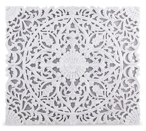 Tête de lit en bois massif moana 160 cm (41) 189,99€ exclu web but. Tête de lit provençale bois sculpté peint blanc Flaria 160 | LesTendances.fr