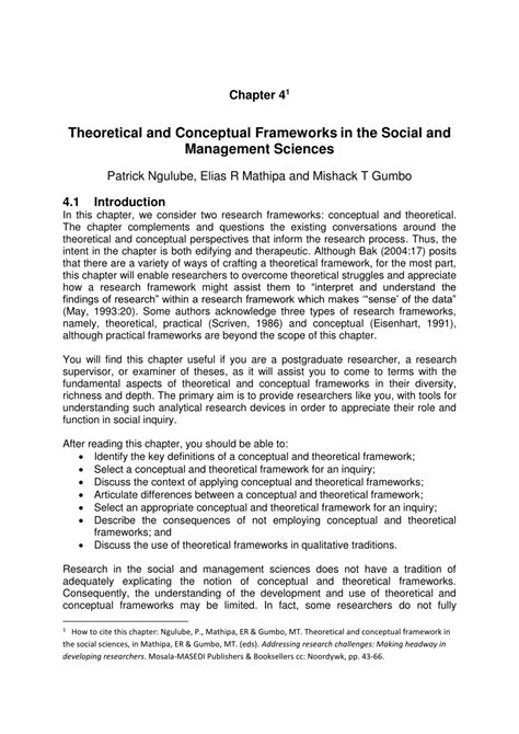 This concept paper represents you! (PDF) Theoretical and Conceptual Frameworks in the Social ...