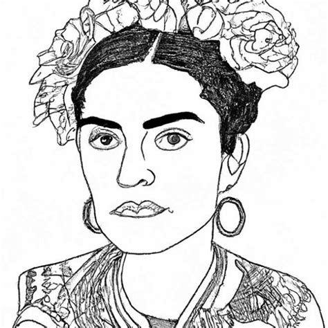 40 Desenhos De Frida Kahlo Para Imprimir E Colorir Pintar