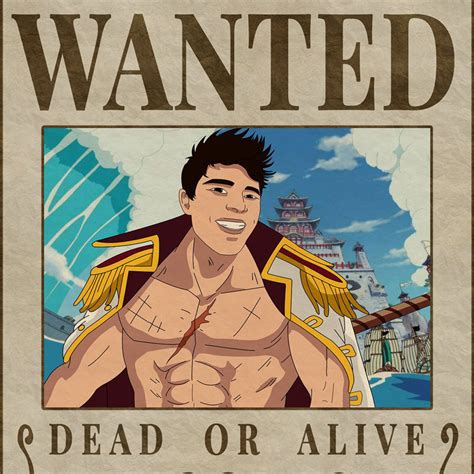 Affiche Wanted One Piece Personnalisée | Cartoon Portrait