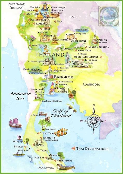 Thailand Attractions Map ~ Afp Cv