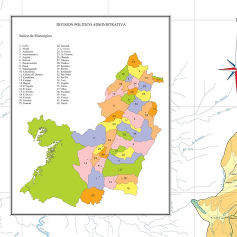 Mapa Del Valle Del Cauca Mapas Cartur Mapas Fisicos Politicos De Colombia America