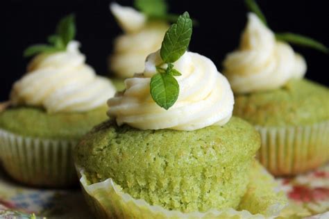 Cucumber And Mint Cupcakes With Rose Water Buttercream