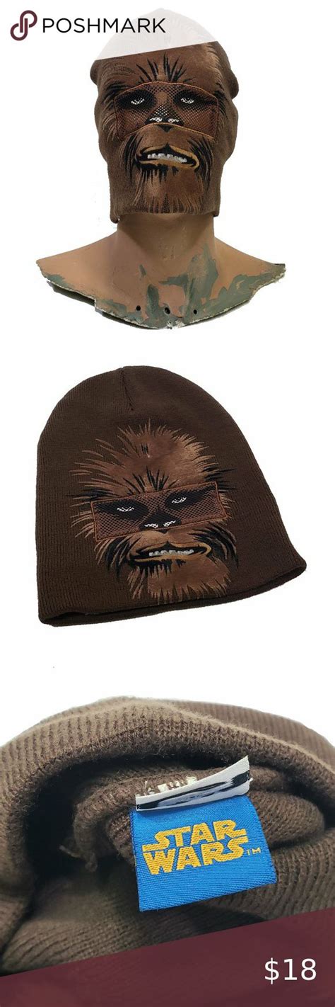 Star Wars Chewbacca Beanie Chewy Mask 2 In 1 Hat Star Wars Chewbacca