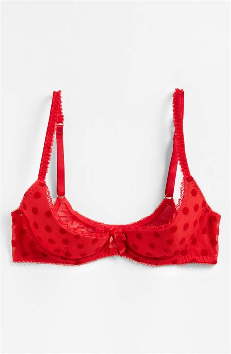 Agent Provocateur Rosalyn Quarter Cup Bra In Red Lyst