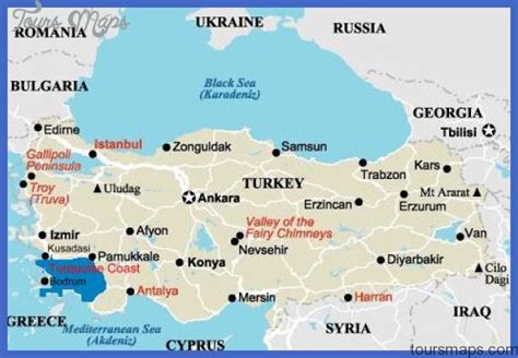 Turkey Map Tourist Attractions