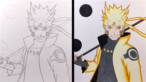 How To Draw Naruto Six Paths Sage Mode Naruto Shippuden Step By Step