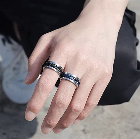 jewelry rings men women spinner ring 925 sterling silver fidget rings for anxiety stress