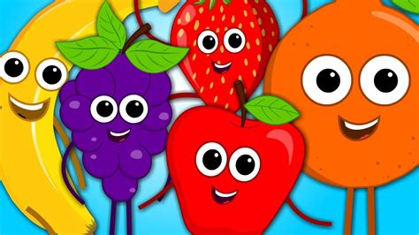 Five Little Fruits Learn Fruits Fruits Song Nursery Rhymes Kids