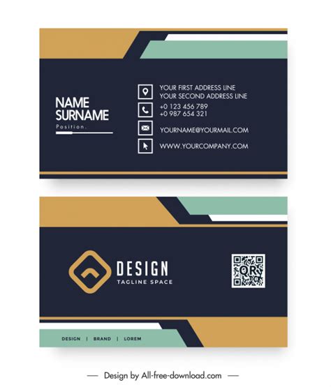 Corel Draw Business Card Template Vectors Free Download 134160