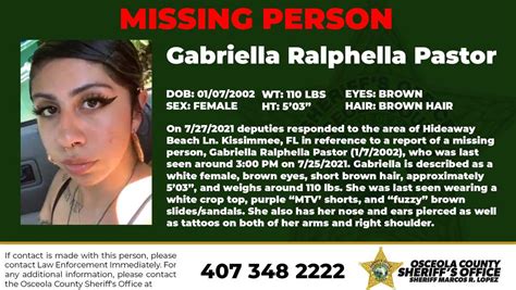 Search On For Missing Woman Last Seen In Osceola County
