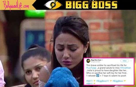 Bigg Boss 11 Hina Khan Sacrificed Her Pooh And Gave Twitterati A