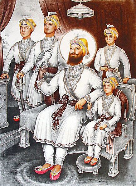 Guru Gobind Singh With His Four Sons