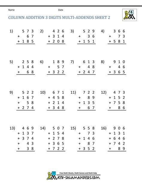 Free Printable Addition Worksheet Worksheet24