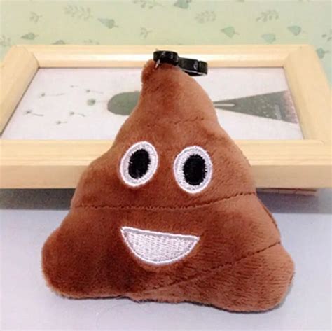 Free Shipping By Fedex 100pcslot New Emoji Poop Keychains Plush Cotton