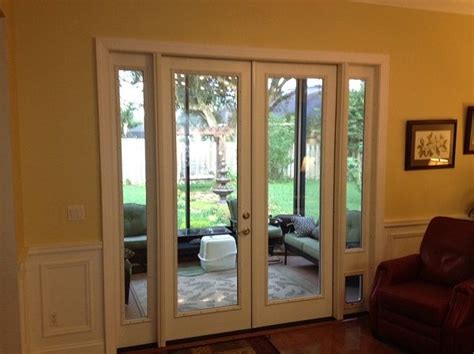 Their french door styling goes well with any home style. French Door with Sidelites and Pet Door. This was a ...