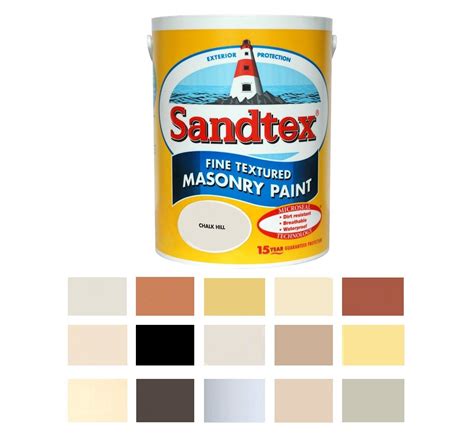 Sandtex Masonry Paint 5l Fine Textured Quality Waterproof 15
