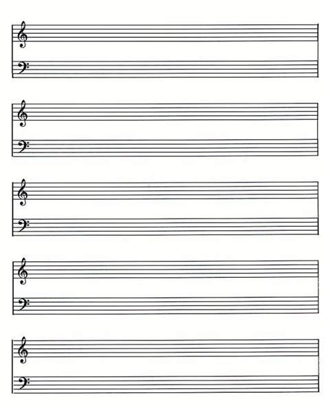 Blank Score Template Sheet Music Piano - Etsy