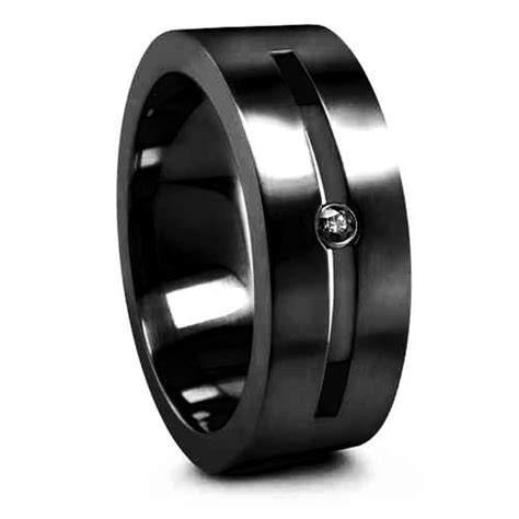 If youre hunting for a stylish tungsten mens ring you also need to factor in other things. Mens Black Tungsten Wedding Bands with Diamonds - Wedding ...