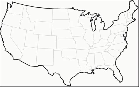 Free United States Map Black And White Printable Download Free United