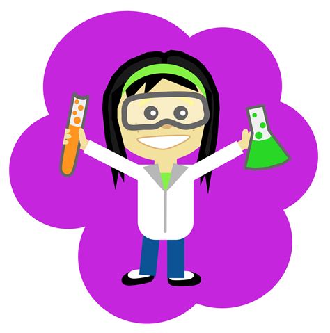 Free vector icons in svg, psd, png, eps and icon font. Clipart - Science Girl - With Black Hair